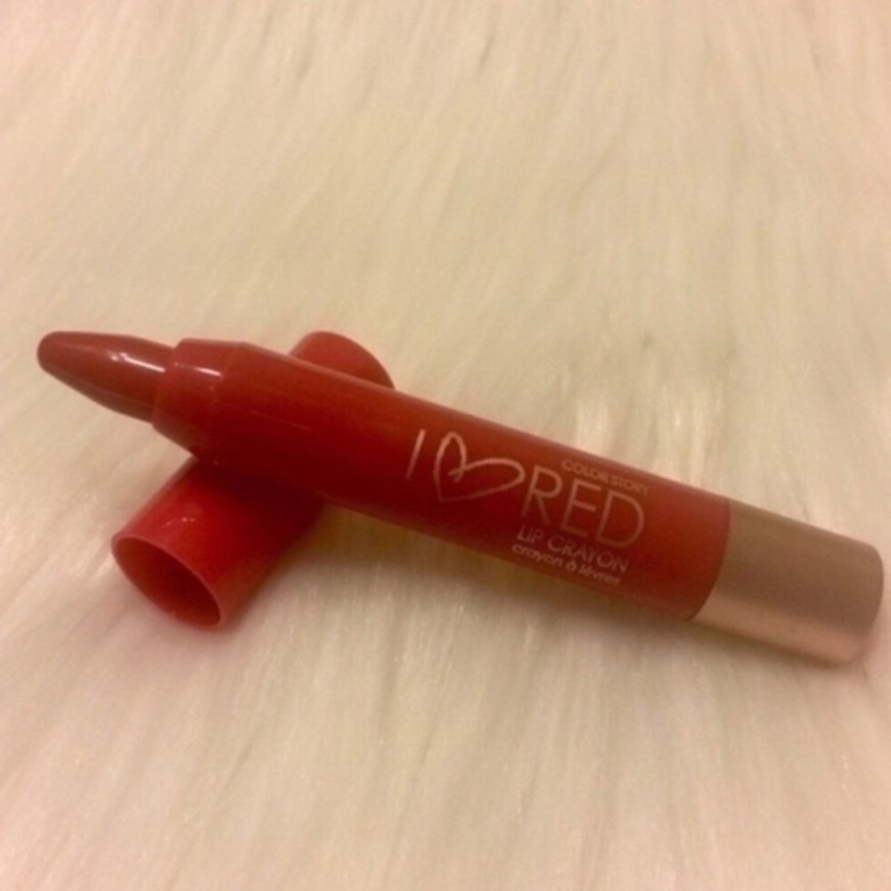 I 💖 RED Color Story Lip CRAYON Lipstick W/ Shea